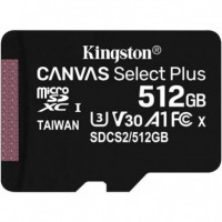 Memoria Micro Sd 512GB KINGSTON Xc C10 + Adaptador Sd