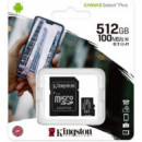 Memoria Micro Sd 512GB KINGSTON Xc C10 + Adaptador Sd