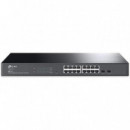 Switch TP-LINK Jetstream 16 Puertos Gigabit +2 Sfp Rack 19