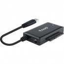 Adaptador USB 3.0 Usb-a TOOQ Disco Duro Sata 2.5"/3.5" Alimentador Black