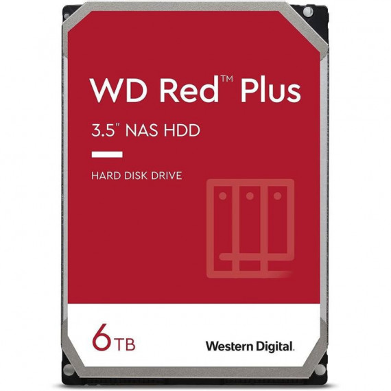 Disco Duro WESTERN DIGITAL 6TB 3,5 Red Plus Nas SATA3 256MB