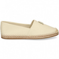 Alopargata Logo Th Piel Beige   TOMMY HILFIGER