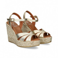 SANDALIA METALIZADA BEIGE