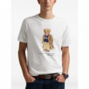 Polo RALPH LAUREN - SSCNCMSLM1-SHORT Sleeve-t-shirt - PF25 White Hrtg Bear - 710974584001/PF25 White Hrtg Bear