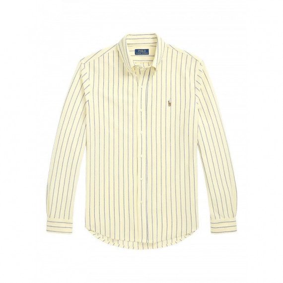 Polo RALPH LAUREN - LSFBYDSTRM4-LONG Sleeve-sport Shirt - Tbird Yellow Newport Navy - 710965556003/TBIRD Yellow Newport Navy