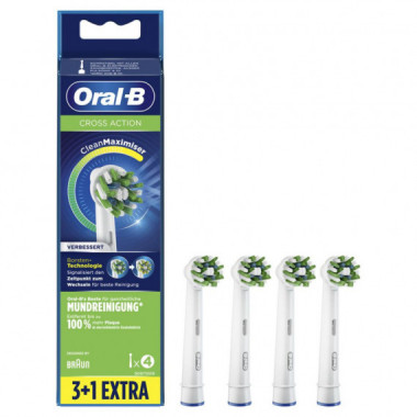 BRAUN Oral B  EB50-4/WE Cross Action 4 Und Cabezales de Recambio
