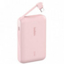 Powerbank Belkin 10.000 mAh Cable Integrado USB-C 20W Rosa (BPB021HQPK)