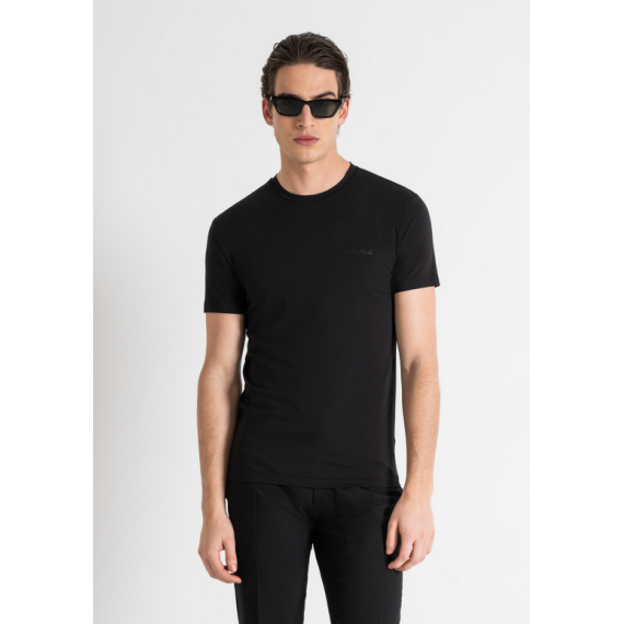 Camiseta ANTONY MORATO Logotipo Monocolor Negra