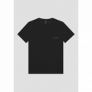 Camiseta ANTONY MORATO Logotipo Monocolor Negra