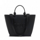 Capazo Tous la Rue New Negro con Estilo Urbano para Mujer  TOUS BAGS