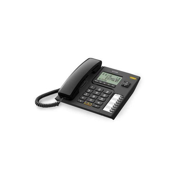 ALCATEL Telefono Fijo Sobremesa con Pantalla Alfanumerica T76 Negro