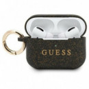 GUESS Guacapsilglbk Airpods Pro Funda Silicona Negra