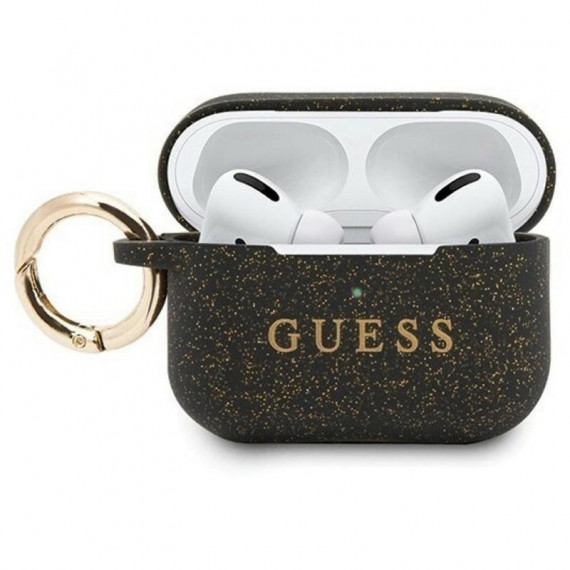 GUESS Guacapsilglbk Airpods Pro Funda Silicona Negra