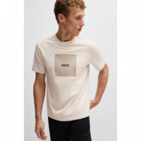Camiseta Boss de Algodón Jersey con Logo Fineline  HUGO BOSS