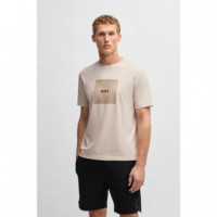 Camiseta Boss de Algodón Jersey con Logo Fineline  HUGO BOSS