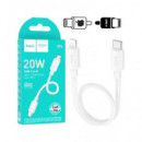 HOCO Cable Datos Tipo C a Lightning 20W X96 25CMS Blanco