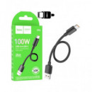 HOCO Cable Datos Tipo C a USB a 100W X96 25CMS Negro