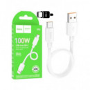 HOCO Cable Datos Tipo C a USB a 100W X96 25CMS Blanco