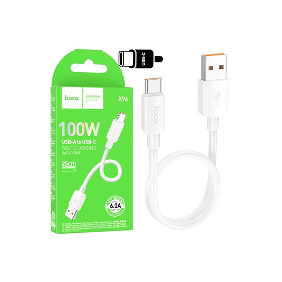 HOCO Cable Datos Tipo C a USB a 100W X96 25CMS Blanco