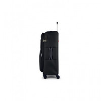 GABOL Maleta Viaje Grande Tela con 4 Ruedas Cloud Negro 76X49X32 Cm