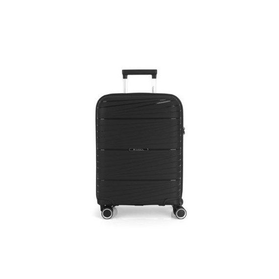 GABOL Trolley Maleta de Mano Pequeño con 4 Ruedas Polipropileno Kiba Negro 54X39X20 Cm