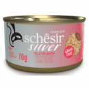 SCHESIR Gato Adulto Silver Filete de Pollo y Pato Mousse Lata 70 Gr