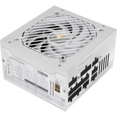MARS GAMING Fuente de Alimentacion MPB1000SIM 1000W 80 Plus Gold Blanca Ventilador 14CM
