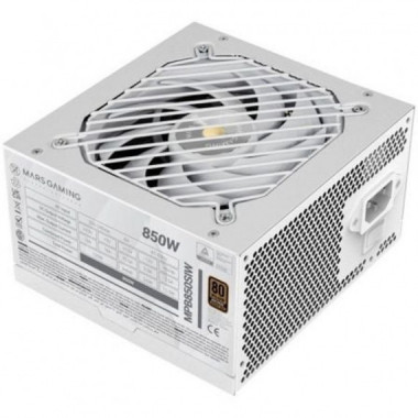 MARS GAMING Fuente de Alimentacion MPB850SI 850W 80 Plus Bronze Blanca Ventilador 12CM