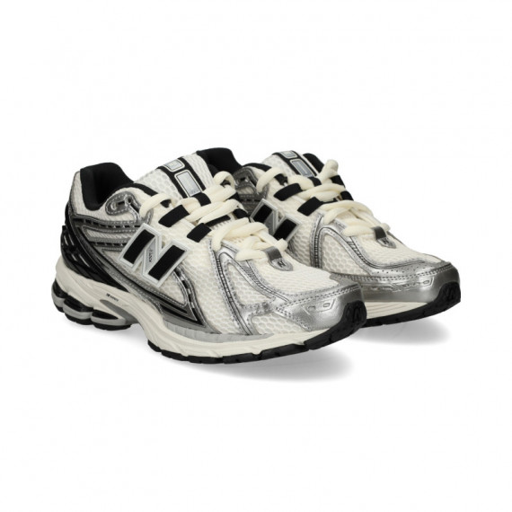 Motivos Negro+plata Malla Blanco  NEW BALANCE