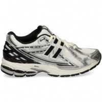 Motivos Negro+plata Malla Blanco  NEW BALANCE