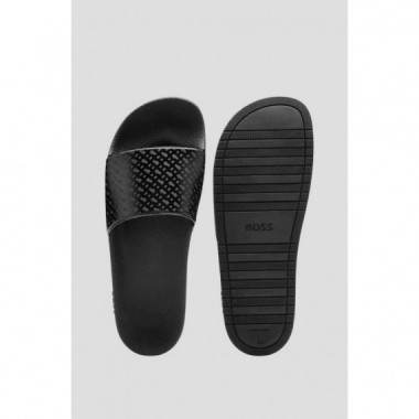 Chanclas Fabricadas en Italia con Monograma en la Tira de Boss  HUGO BOSS