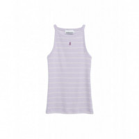 Camisetas Mujer Top ARMEDANGELS Kataalin Stripes Soft Lilac