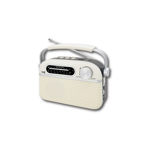 SAMI Radio Portatil Am/fm/sw RS-11841 Blanco Retro Bluetooth,micro Sd,usb,aux In