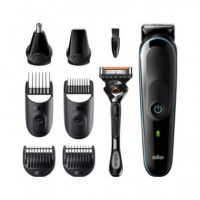 BRAUN Afeitadora 8 en 1 Trimmer MGK5365 Recargable con 8 Accesorios