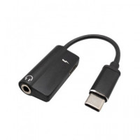 EUROCONNEX Adaptador USB C/m a USB C/h Carga + Audio Jack 3.5MM/H 0848