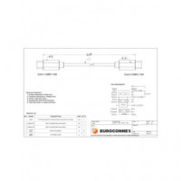 EUROCONNEX Cable Tipo C 3.1 M/m Super Speed 10 Gbit/s 0.5CM 0694-05