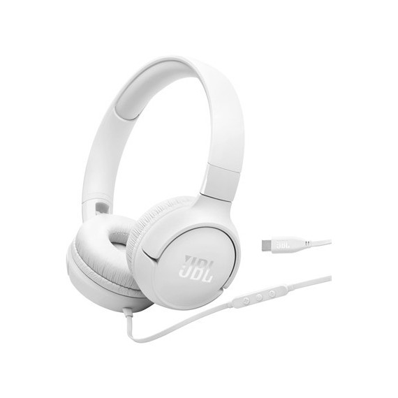 JBL Auricular de Casco con Cable Tipo C Tune 520C Blanco