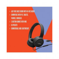 JBL Auricular de Casco con Cable Tipo C Tune 520C Azul