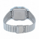 CASIO A130WE-1A Reloj Digital Unisex - Retro Vintage, Acero Inoxidable, Cronómetro, Alarma y Luz Led