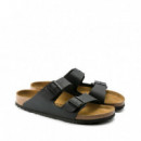 Sandalias Unisex Arizona Negras de Birko-flor de BIRKENSTOCK