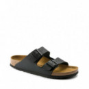 Sandalias Unisex Arizona Negras de Birko-flor de BIRKENSTOCK