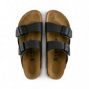 Sandalias Unisex Arizona Negras de Birko-flor de BIRKENSTOCK