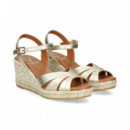 SANDALIA METALIZADA BEIGE