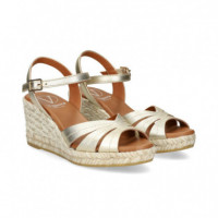 SANDALIA METALIZADA BEIGE