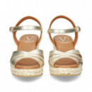 SANDALIA METALIZADA BEIGE