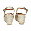 SANDALIA METALIZADA BEIGE