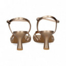 Sandalia Tiritas Nudo Bronce  LODI