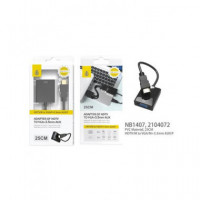ONE PLUS Adaptador Hdmi/m a Vga/h + Audio Jack 3.5MM Cable 25CM NB1407