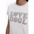 Camiseta Lisa Texto de DESIGUAL