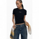 Camiseta Logo Strass de DESIGUAL